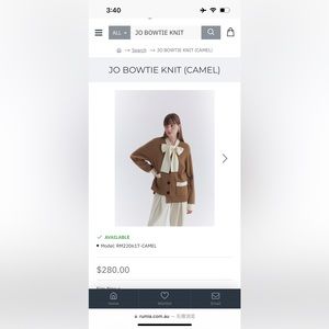 Rumia-JO BOWTIE KNIT Beand new